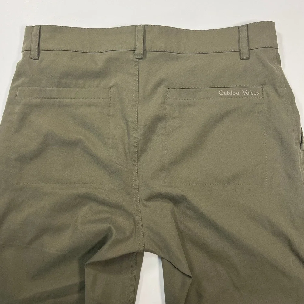 Outdoor Voices TechTwill Birdie Pant Mens M Olive Green Golf Chino‎ Recycled